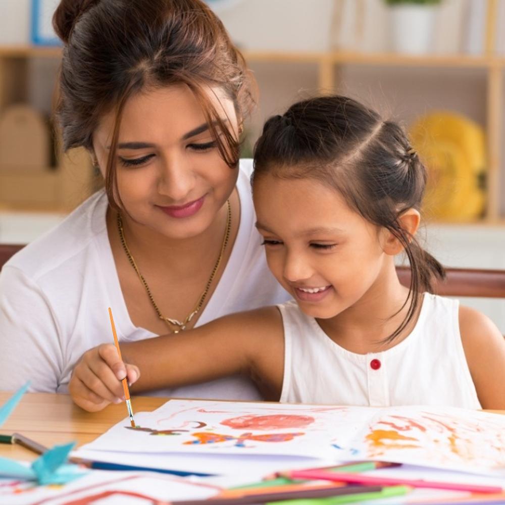 16PCS Children Paintbrushes Washable Paint Brushes Sponge Painting Brush Set for Toddler Kids Early DIY Learning Toys