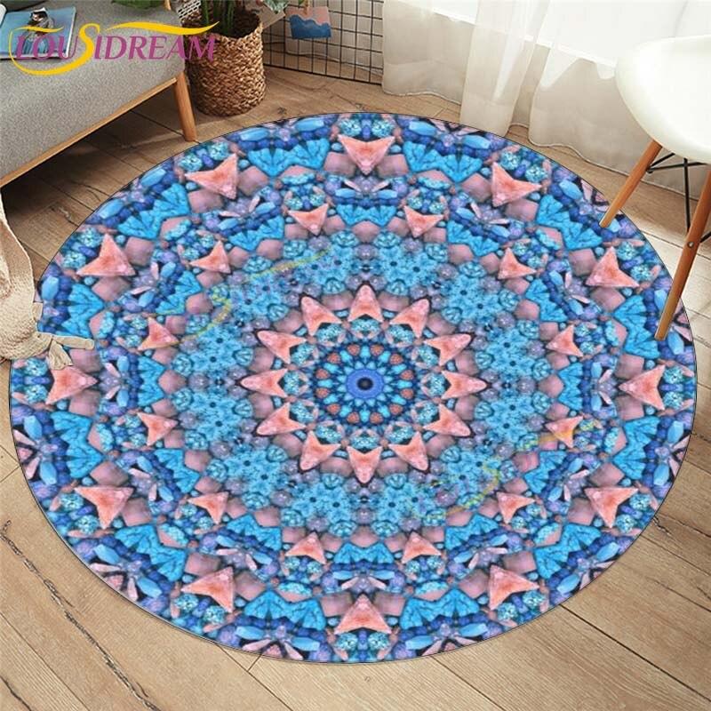 Evil Eye Covor Covor Decoratiuni Interioare Hamsa Palm Mandala Covor Covor Sufragerie Covor Boho Chic Rotund Scaun Covor Rotund