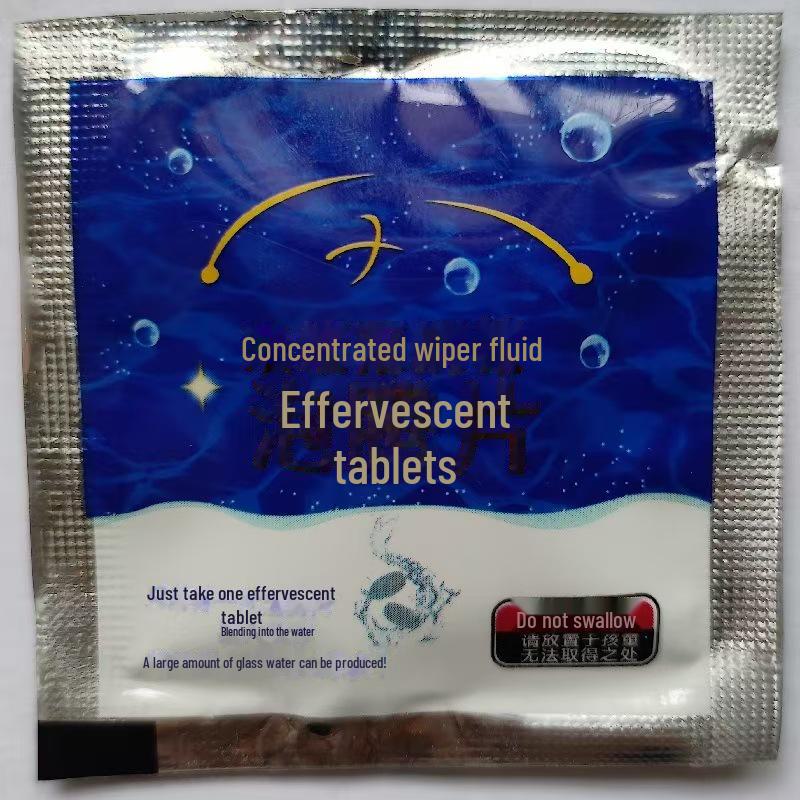 Super Concentrated Car Glass Cleaner Effervescent Tablets - All-Season Wiper Solution for Strong Decontamination