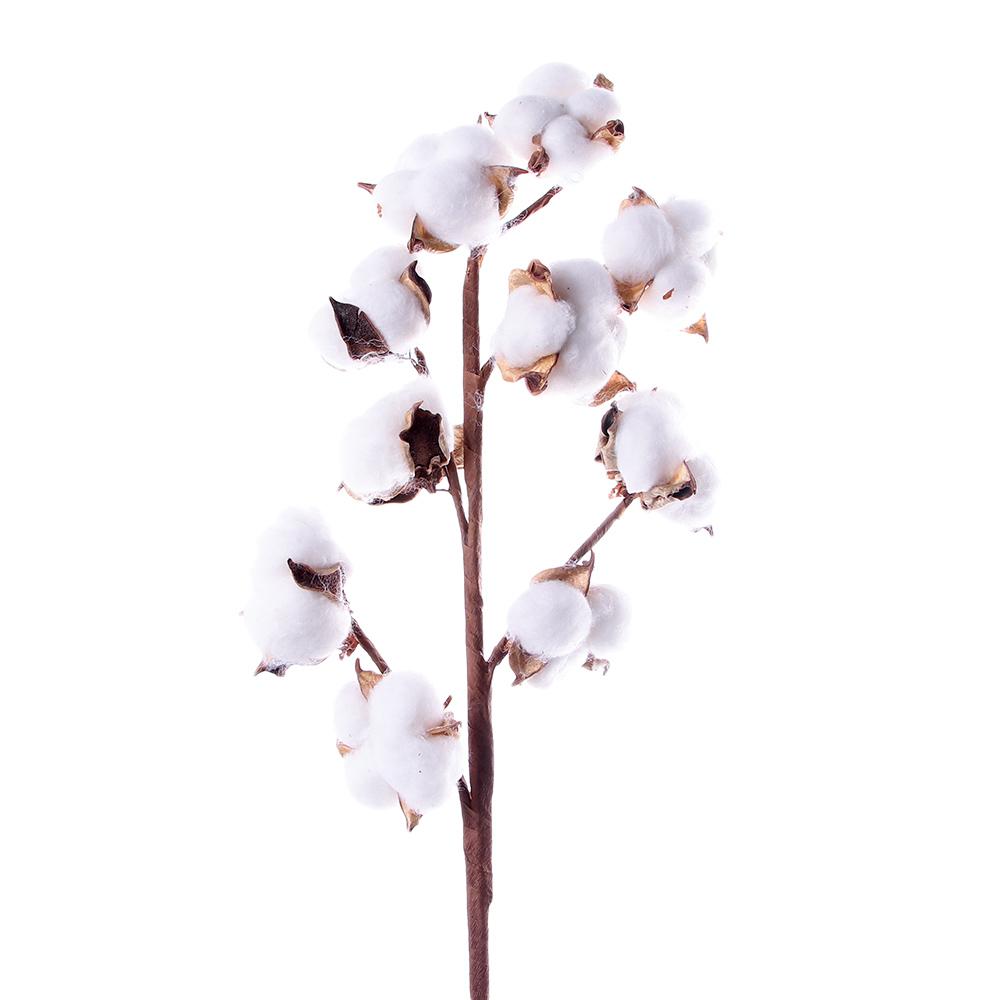 10 Heads Fake Flower Home Decor Floral Branch Cotton Stem Dried Cotton Flower Artificial Plants