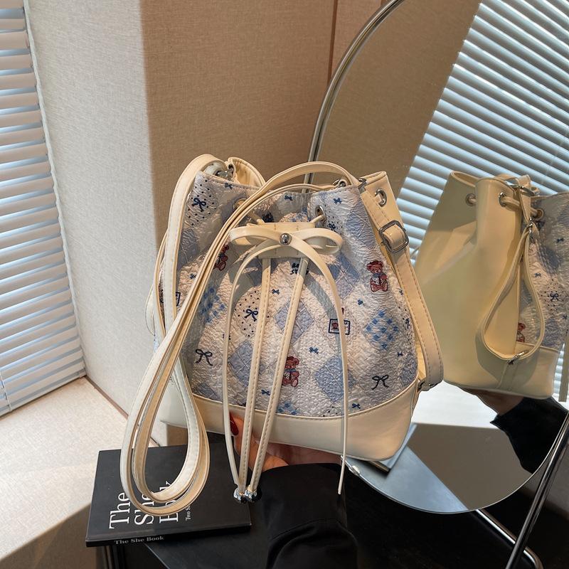 Today's Popular Bags for Women's New Multi-purpose Double Shoulder Back Bag Single Shoulder Crossbody Bucket Bag