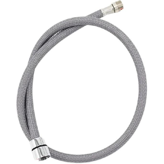 50cm/60cm/85cm F1/2 M15*1 Nylon Braided Flexible Water Hose for Kitchen Pull Out Faucet Hose Spinning Tube Black Gray Plumbing(50cm Gray)