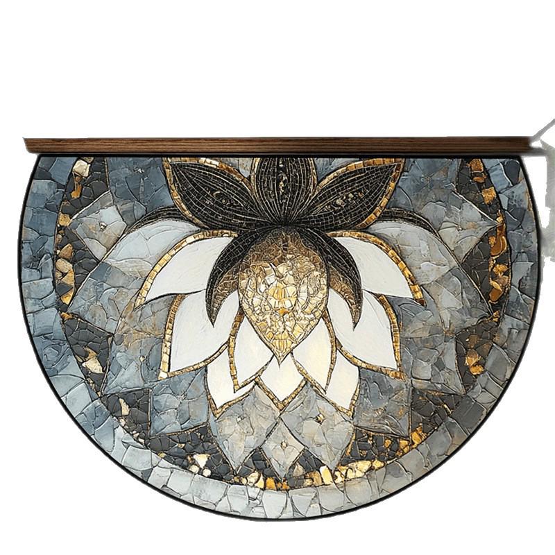 American Style Half-Round Floor Mat: Stain & Wear-Resistant, Decorative Mat for Home, Doorway, & Kitchen