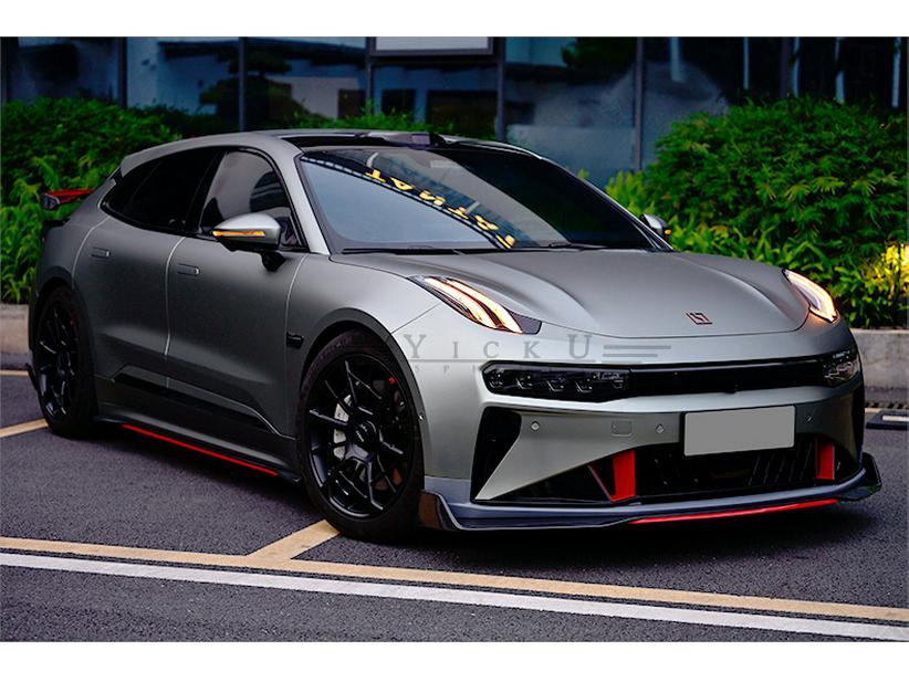 Zeekr 001 '24-25 Carbon Fiber Body Kit: Front Lip, Rear Diffuser, Side Skirts, High Tail Wing