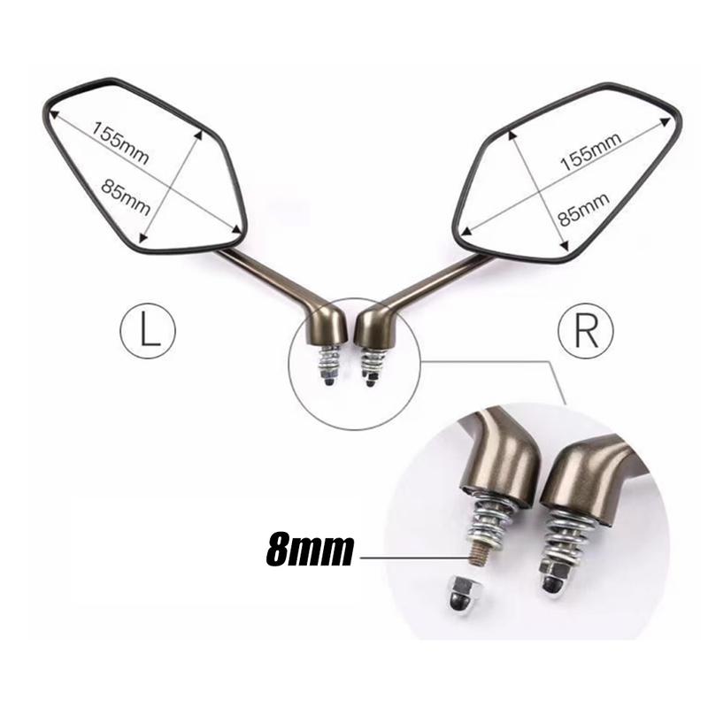 Motorcycle Rearview Mirrors Side View Mirror For Zontes 125-G1 G155 SR U-155 125-U  Z2 155-Z2 G1-155 G1-125X KD150-U/U1/G1/Z2