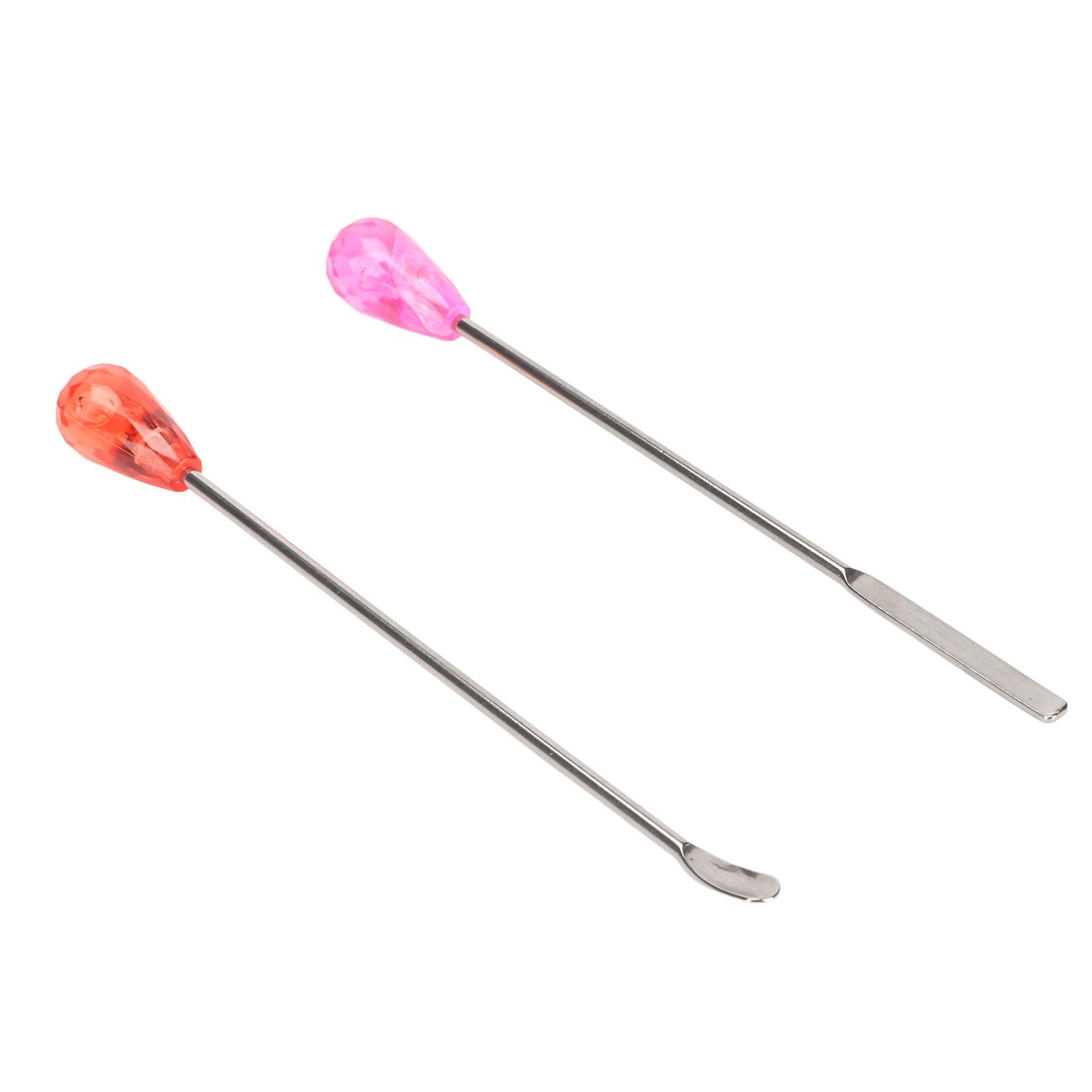 

Палочка для смешивания пудры для бровей Равномерное смешивание Нержавеющая сталь Косметическая ложка для перемешивания пигментов