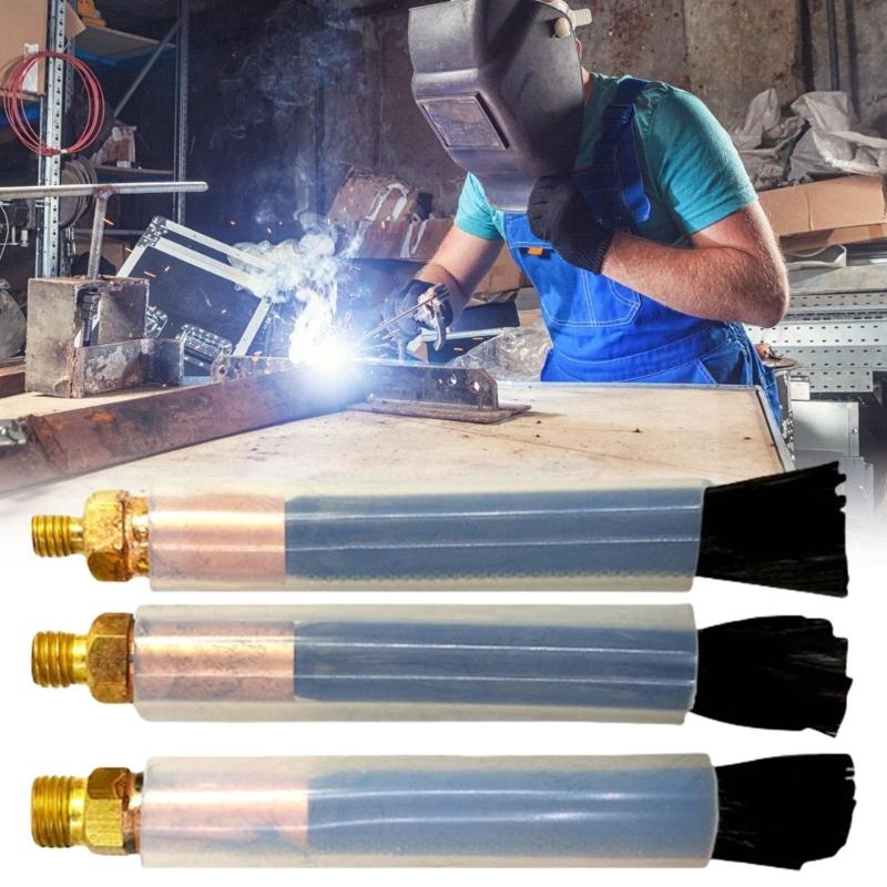 Welding Brushes Set Of 3 Size Heat Resistant Brush 6mm 8mm 10mm for Cleaning Welding Spots & Discoloration On Metal Surfaces