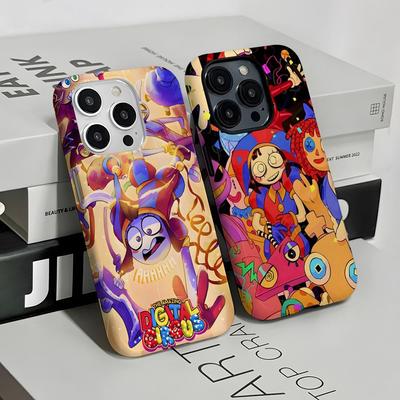 Die Erstaunliche Digitale Zirkus Handyhülle Für IPhone 16 15 14 13 12 11 Pro Max Plus Samsung S24 S23 Ultra Glänzende HD Harte PC Hülle