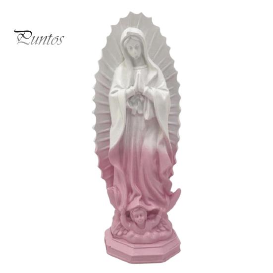 Unique Bookcase Accents Our Lady of Guadalupe Religious Statue, Virgin Mary Figurine, Resin Sculpture, Statement Piece for Cabinet Inspirational