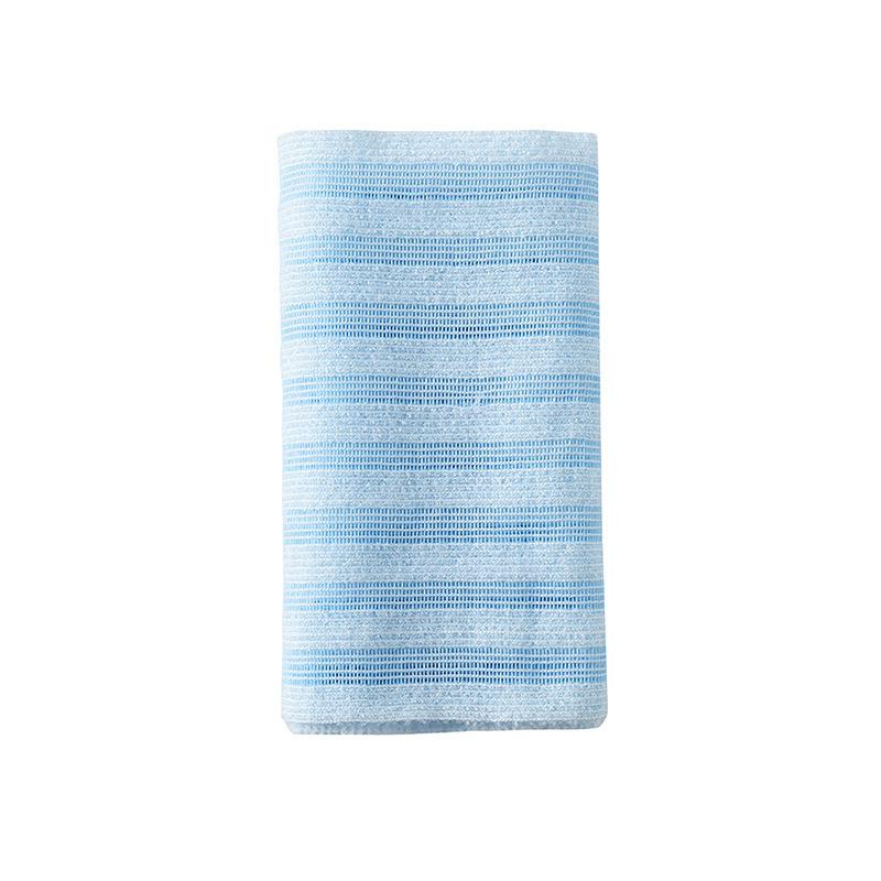 Jacquard Stripe Baths Towel with Back Pulling Design Exfoliating Body Washcloth for Shower and Skin Cleansing Bathroom Supplies
