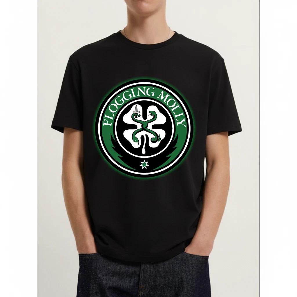 Flogging Molly Classic Band Logo Black T-Shirt – All Sizes XL