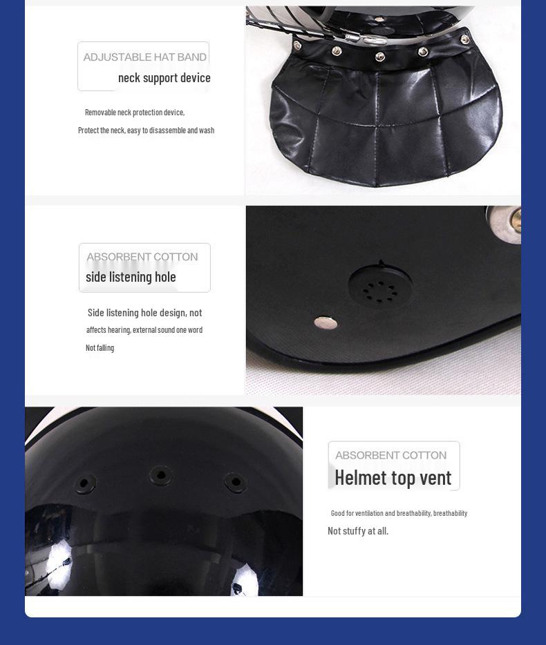 European-style Explosion-proof Riot Helmet with Steel Mesh - Safety Protection Helmet