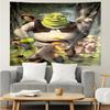 Shrek Print Wandteppich, Hintergrund, Einfache Montage, Ideal für Schlafzimmer, Büro & Wohnzimmer, mit Ästhetischem Wandbehang Dekor.