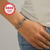 Bracciale in argento 925, stile donna, design a rosa e foglia, perfetto per compleanni, San Valentino, feste e altre occasioni