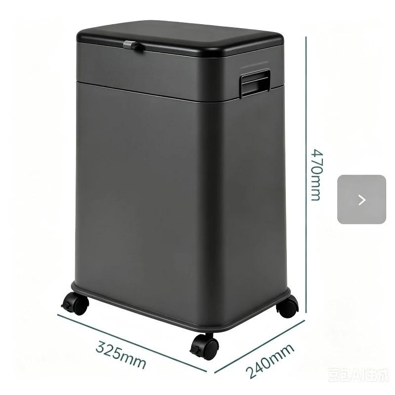 Creative Plastic Waste Bins Wastebasket Kitchen Trash Can Bathroom Dustbin Storage Bins Lift-up Garbage Basket Household Cleanin