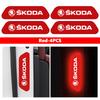 AAFO1 For Skoda Night Reflective Car Door Sticker Safety Warning Reflector Tape Decal Accessories S Kodiaq Octavia 2 3 Yeti Karoq