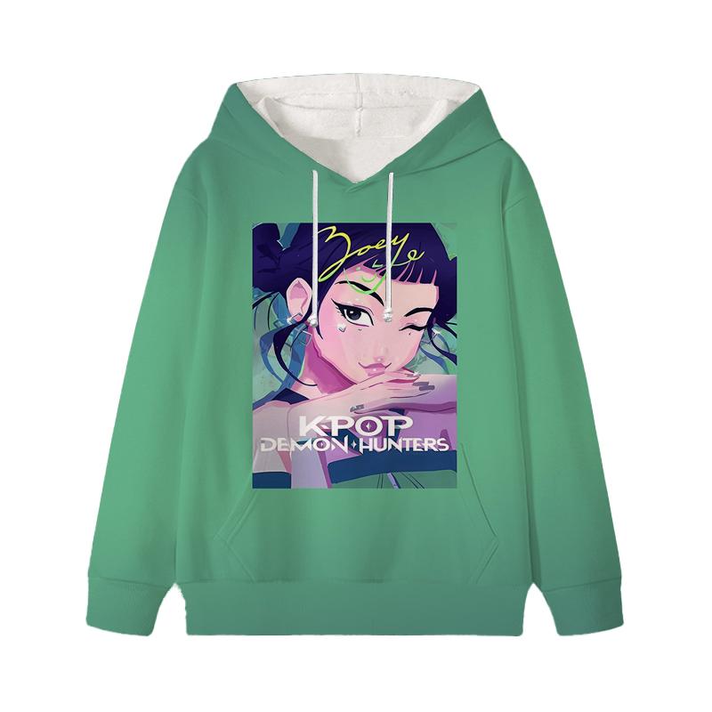 

Толстовка Demon Hunters Zoey Rumi Mira KPop Huntrix Girl Детская толстовка Детская Саджа Мальчики Пуловер Харадзюку Осень Зима Топы 150 фиолетовый