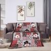 Warm BlanketsGirls Boys Decorative Christmas Santa Throw Blanket  Flannel Bedspread Couch Chair Sofa Bed Sofa Bed Cover