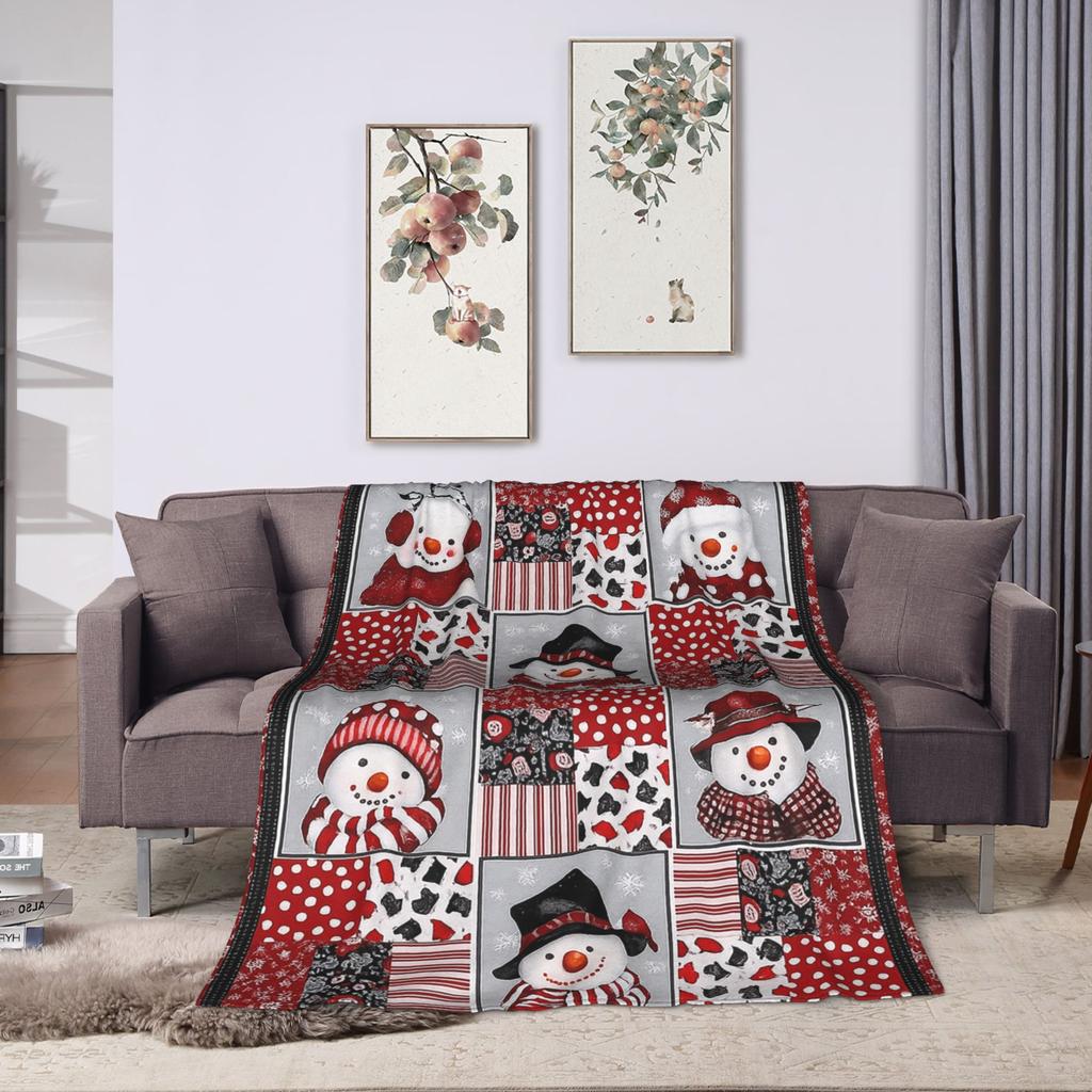 Warm BlanketsGirls Boys Decorative Christmas Santa Throw Blanket  Flannel Bedspread Couch Chair Sofa Bed Sofa Bed Cover