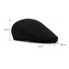 Cotton Big Head Circumference Cap for Men Women Autumn Winter Warm Forward Cap Solid Color Beret British Newsboy Cap
