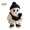 Soft Matte Finish Resin Craft Ornaments Halloween Ghost Figurine, Cartoon Desktop Ornaments, Cute Statue Trendy for Home with Book/Coffee/Vinyl