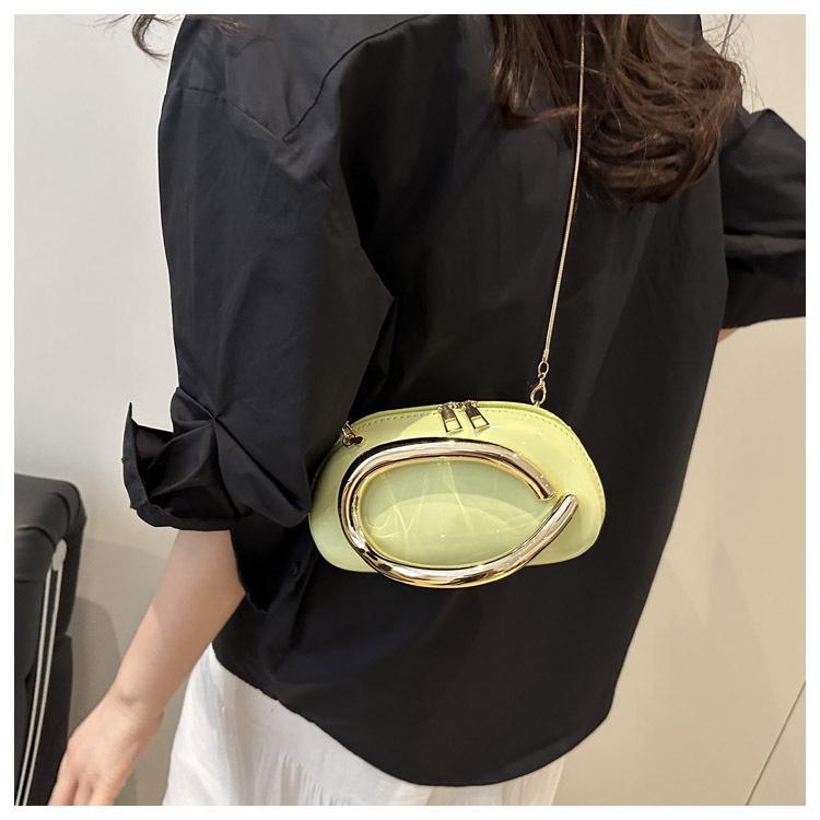 Clash Of Colours Design Personality Temperament Fashion Chain Crossbody Shoulder Small Square Women's Bags