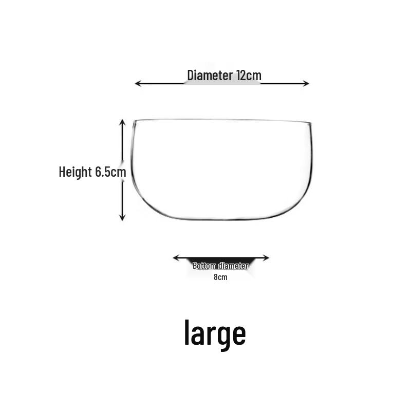 Ru Han Minimalist 500ml Glass Fruit Salad Bowls (Set of 2)