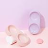 Portable Plastic Candy Color Dog Food Tray Cat Feeding Bowl Cat Drinking Bowl Cat Double Bowl