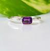 Purple Amethyst Natural Gemstone 925 Sterling Silver Ring 7.5 US A123 Gift Ring