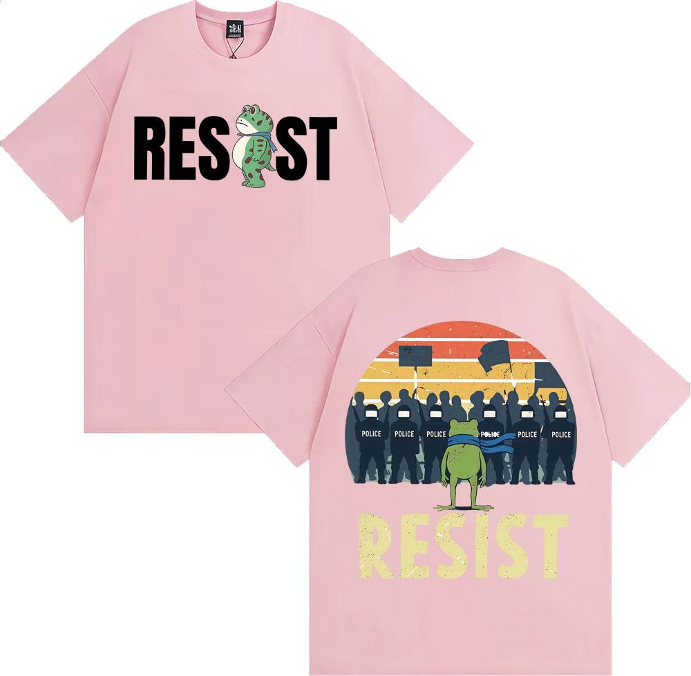 Portland Frog Protest Anti ICE Resist Funny Meme T Shirt Unisex Fashion Trend High Street Tshirts Casual Comfort Cotton Tshirt
