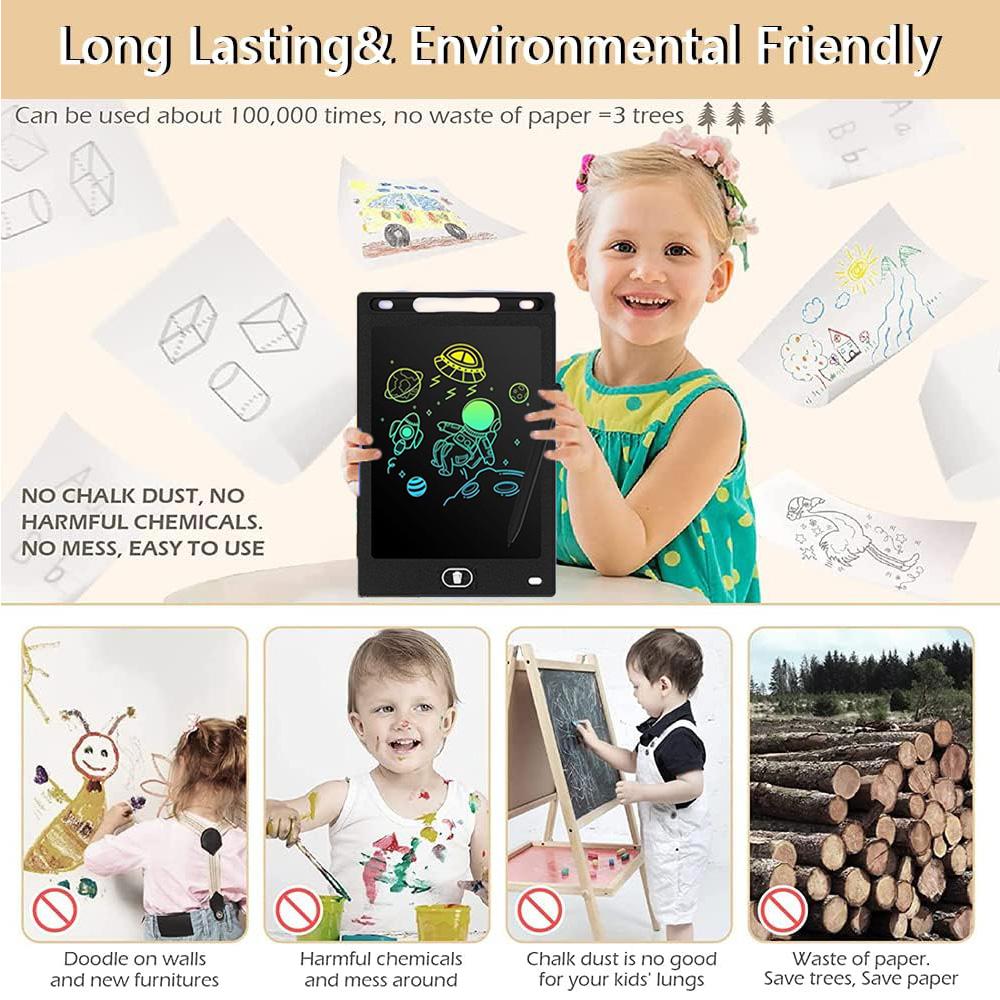 New 8.5" /12" Drawing Board LCD Writing Tablet For Kids Montessori Educational Toys Student Magic Blackboard Birthday Xmas Gift