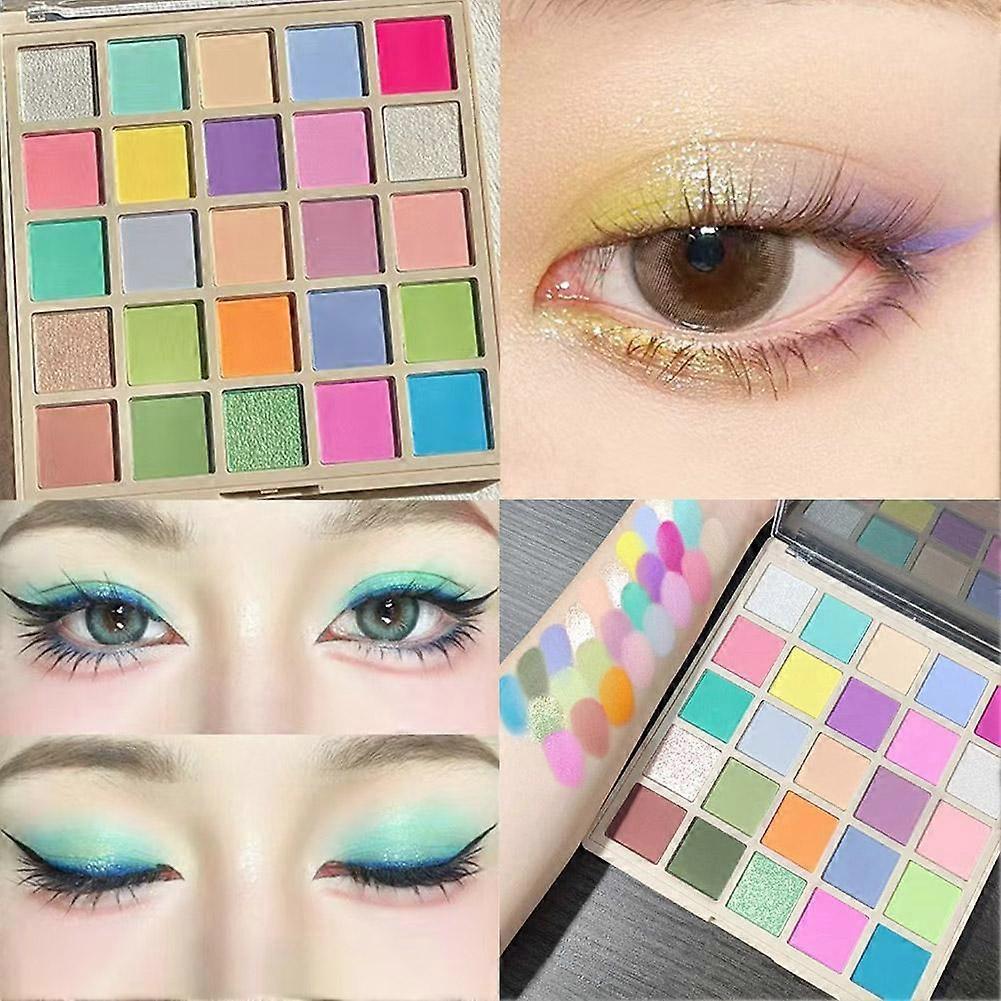 Kapel 25-Color Lucky Eyeshadow Palette Colorful Stage Makeup Fine Glitter Iridescent Dopamine Series Summer