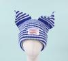 Striped Cat Ear Knit Wool Hat: Autumn/Winter Fashion for Couples