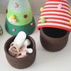 Woven Storage Box With Lid Woven Cartoon Ornament Containers Portable Storage Container Space-Saving Container Box With Lid For