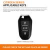 New Zinc Alloy Leather Car Remote Key Case Cover Key Protector For Citroen C1 C2 C4 C6 C3-XR Picasso Grand DS3 DS5 Accessories