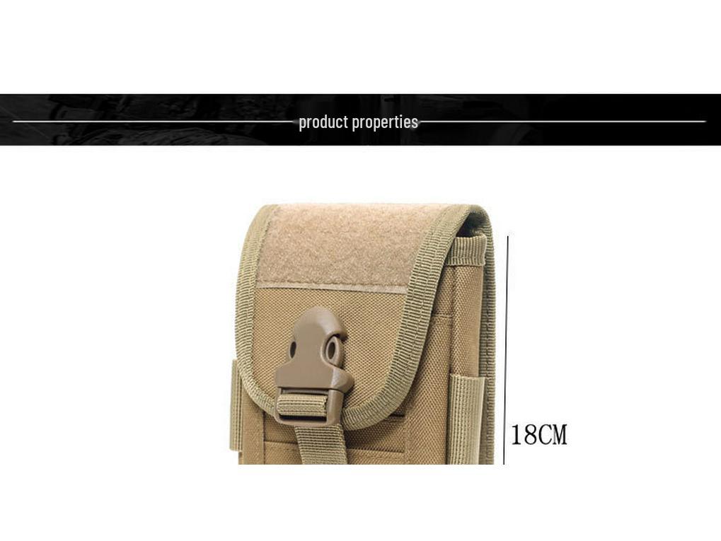 Multifunktionale Hüft-Handytasche: Vertikale Doppelschichtige Molle-Tasche für Powerbanks & Zubehör, Taktische Sport-Bauchtasche