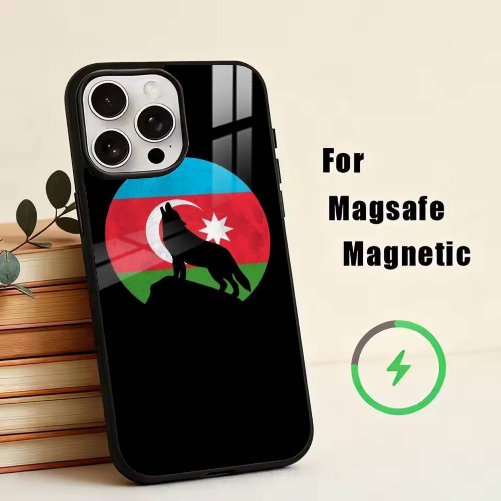 

Turk Wolf Turkey Flag Phone Case For iPhone17,16,15,14,13,12,11 Plus,Pro Magnetic For Magsafe Wireless Charging iPhone13PRO