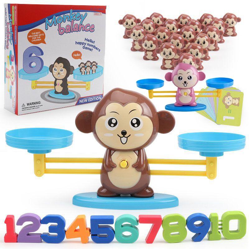 Lustiges Mathe-Zählspiel für Kinder Affen-Balance-Spielzeug-Set für Vorschulkinder