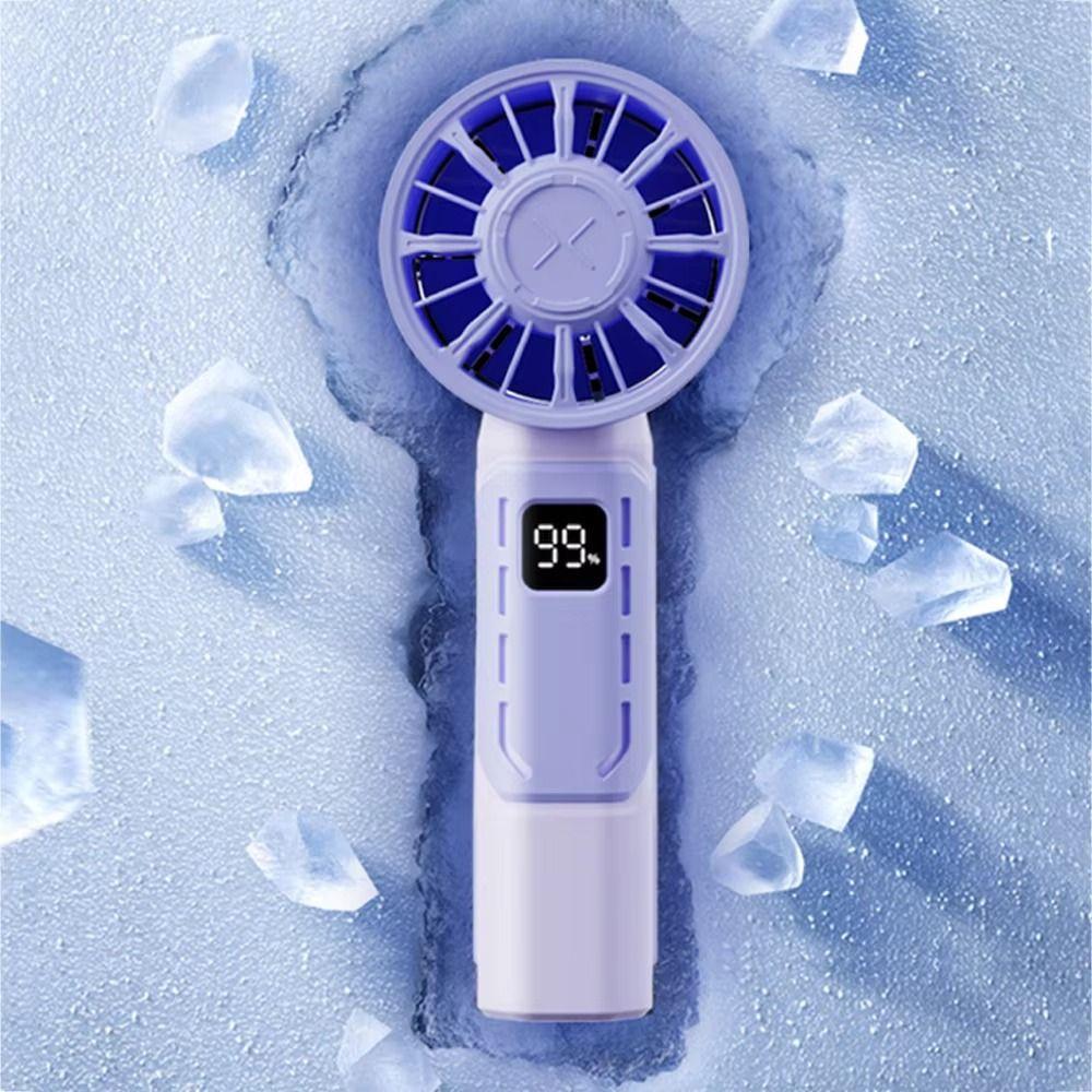 Rechargeable Mini High-speed Fan Low Noise Fast Cooling Fan Handheld Turbo Fan  For Work and Study