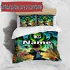3pcs Duvet Cover Set (1*Duvet Cover + 2*Pillowcase, Without Core), Custom Name Ben 10 Cartoon Pattern Bedding Set, Home Bedroom Decor Gift