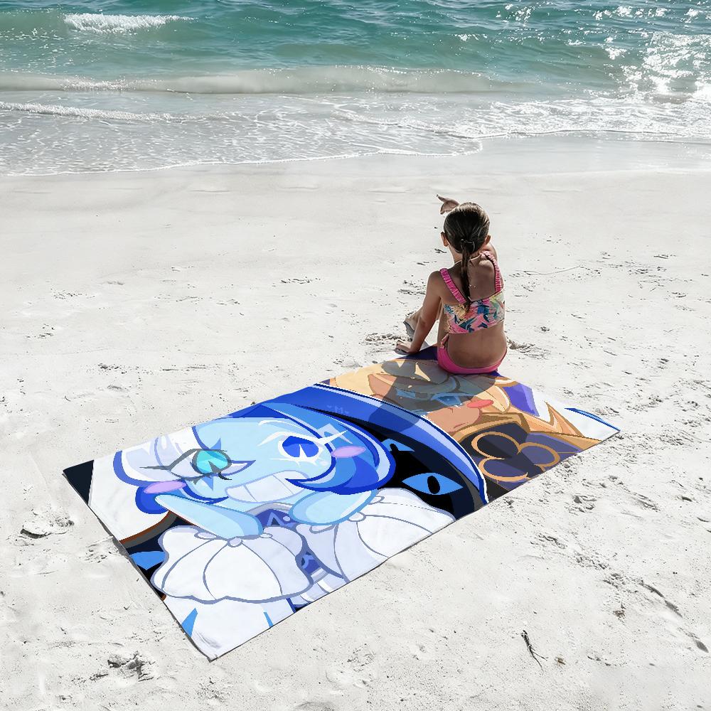 Game C-Cookie Run Kingdom Towel Quick Drying Beach Towels Are Suitable For Swimming Pools Camping Yoga And The Gym
