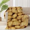 Food Vegetables Meat Pattern Flannel Throw Blanket for Sofa Couch Chair Bed Decor Lightweight Soft Warm Gifts for Teens and Kids