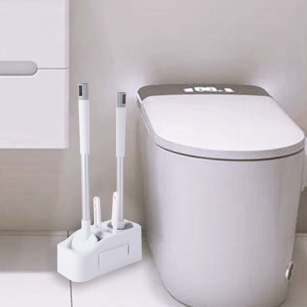 4-in-1 Bathroom Toilet Brush Long Handle WC Cleaning Brush  Toilet Washing