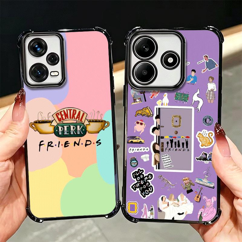 Friends Tv Show Theme Plating Phone Case For Xiaomi Redmi Note 14 15 Pro Plus 13 12 11 11S 11T 10 9S 9 5G Anti-Fall Airabag Cove