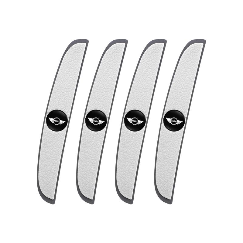 4Pcs Rubber Anti-collision Strip Car Door Scratch Protector Stickers For MINI JCW Cabrio Cooper Countryman Aceman Clubman Coupe Ulqch44