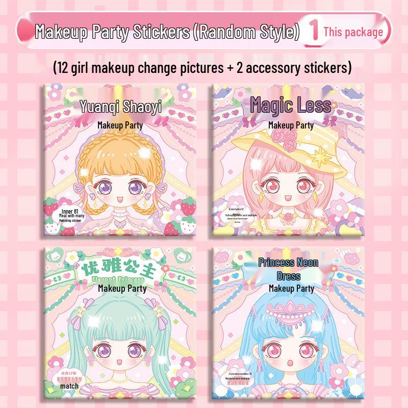 

Книга наліпок «Принцеси»: Навчальна іграшка та щоденник для дівчаток віком 3-6 років з наліпками макіяжу