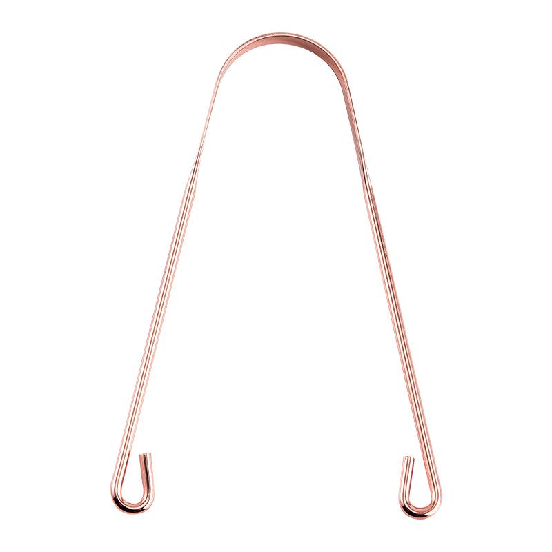 

Pure Copper U-Shaped Tongue Scraper - Bad Breath Remover & Oral Care Tool