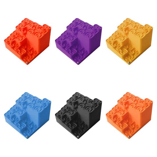 Pista de Bolinhas Curva de Hilbert Impressa em 3D Labirinto Fractal de Loop Infinito com Bolas de Aço Arte Cinética Matemática Fractal Brinquedo de Mesa