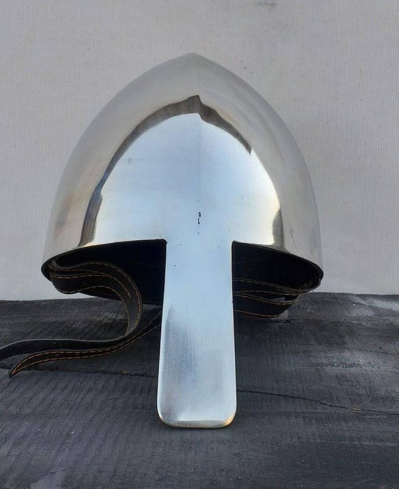 Casca Normană Medievală din Oțel de Calibru 18 Armură Vikingă