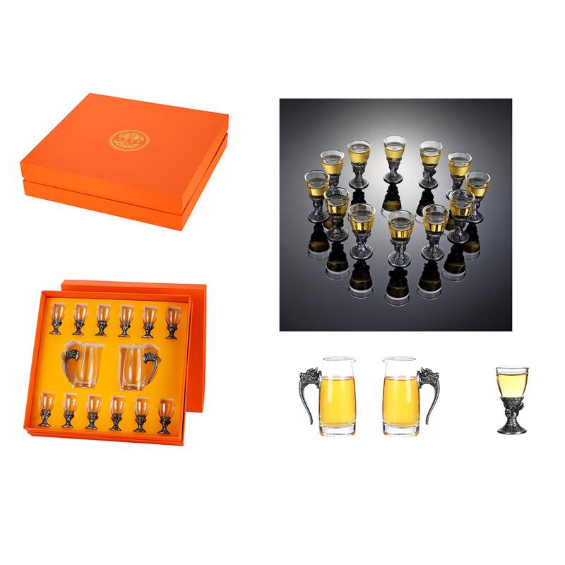 Shangqi Twelve Zodiac Glass Baijiu & Water Cup Gift Set